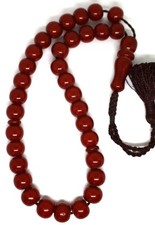 Old Real Antique Bakelite Amber Sandalos Faturan / Miski Rosary beads 57 Gram