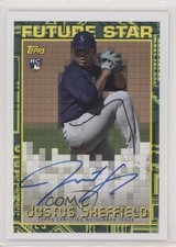 2019 Archives 1994 Topps Future Stars 36/99 Justus Sheffield #94FSA-JSH Auto nd3