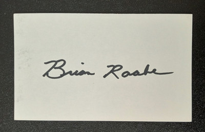 1995 TWINS: Brian Raabe, SIGNED 3x5 Card