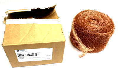 Powell 10104001 Copper Mesh 4'' Wide Medium Density 0.0075'' Hard Flat 100FT ROLL