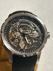 Heritor Automatic Ryder Men's Skeleton Black Leather Silver Watch HR4602