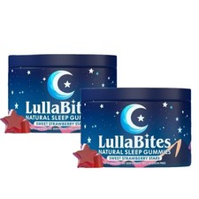 2 PACKS--NEW LullaBites Natural Sleep Gummies...