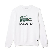 Lacoste Men's Fleece Crew Neck Sweatshirt in White SH1281-51 001