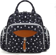 Floral Diaper Bag Backpack Travel Baby Bag for Mom Diaper Purses for Women