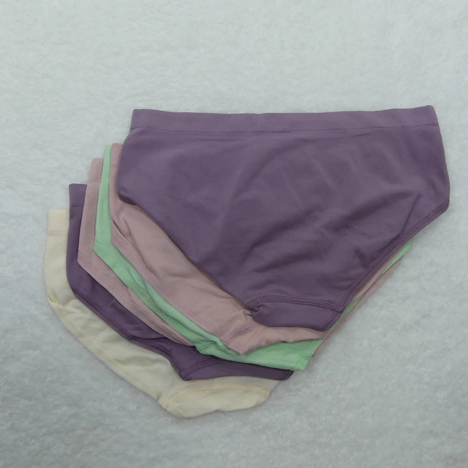 Roupa íntima Hanes feminina grande hipster sólida nylon elástica macia 6 pares - Imagem 4 de 4