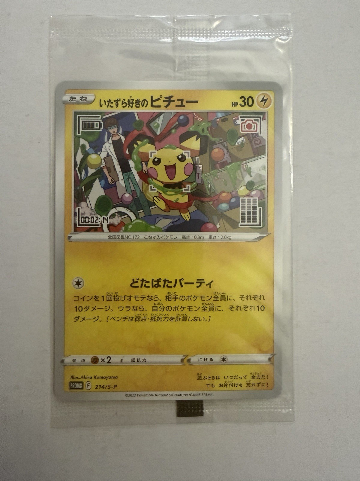 Pokemon Card Mischievous Pichu Graniph & Hajime Syacho Promo 214/S-P TCG -Sealed