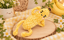 Handmade Crochet Yellow Mad Banana Keychain Amigurumi Gifts, Bag Charm