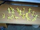 17  Marx 1960s Yellow Rubber Fort Apache Play Set  Indans
