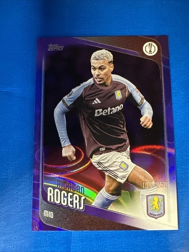 Morgan Rogers 2025-26 Topps UEFA Club Competitions Purple Raindrops Foil /250