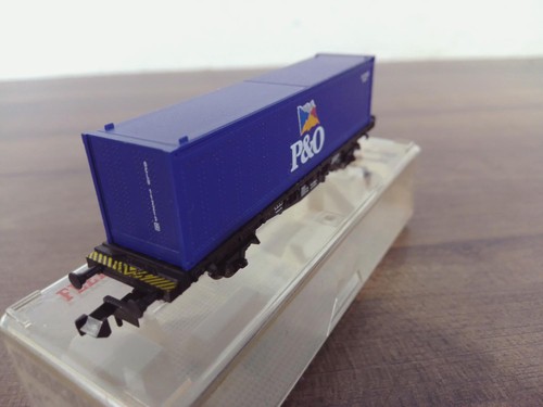Fleischmann piccolo 8239 K Containertragwagen  "P&O"    neuw.      OVP | Zustand: Gebraucht