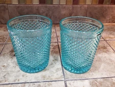 2 Mint Color, Bicos (Diamond) Cut, Old Fashioned Glasses by Vista Alegre