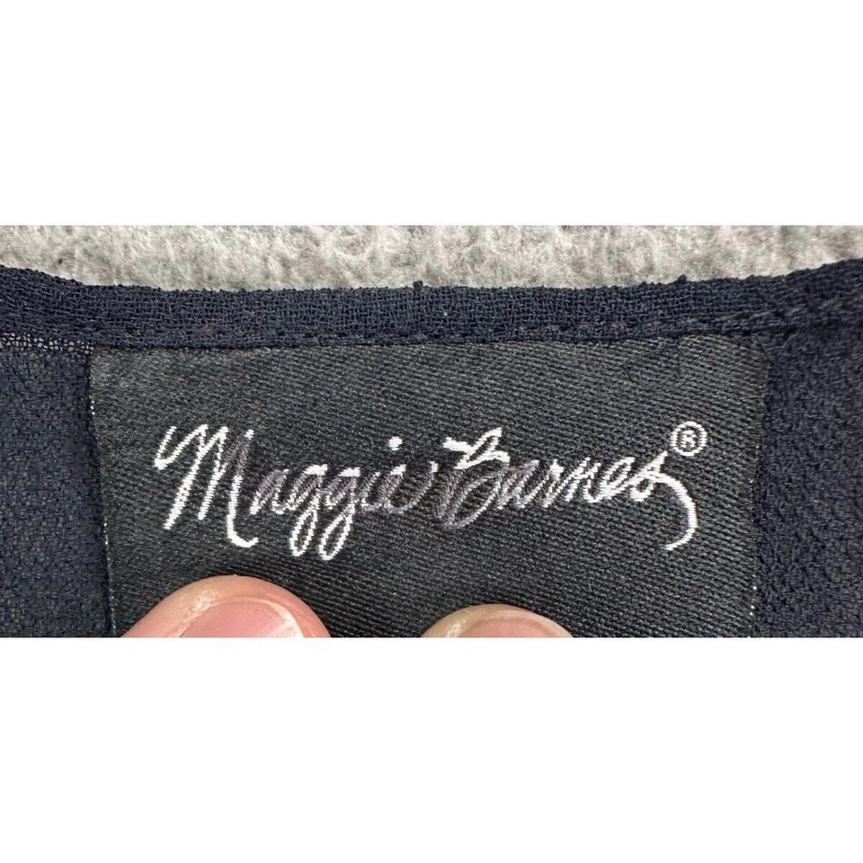 Maggie Barnes Shirt Womens 22W Plus Blue Open Blouse Top Cardigan Ladies NEW - Image 3 of 4