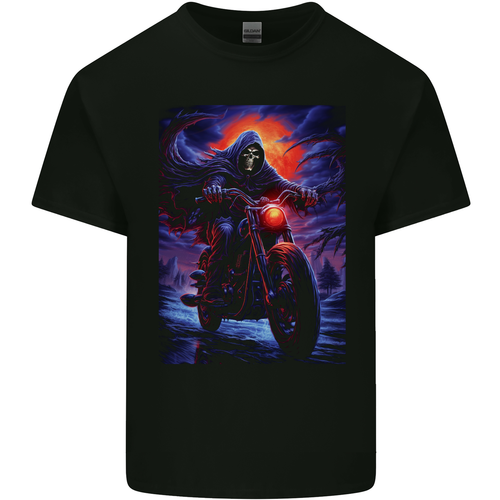 T-shirt Homme Coton Motif Scooter Skull Motard - Gildan 5000 - Neuf Sans étiquette