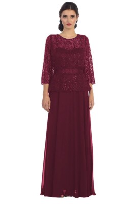Mother of the Bride or Groom Gown-EV3182-Burgundy or Navy Blue-NWTags | eBay