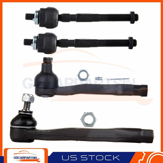 New 2x Inner Tie Rod End 2x Outer Tie Rod End Kit For 19921995 Honda