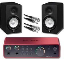 Focusrite Scarlett 2i2 4th Gen with HS7 Monitors Pair and Accessory Cables