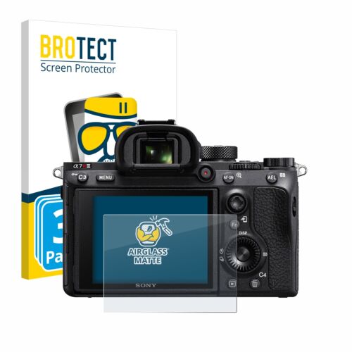 3x Anti Reflet Protection Ecran Verre pour Sony Alpha 7R III Film Protecteur 9H - Foto 1 di 7