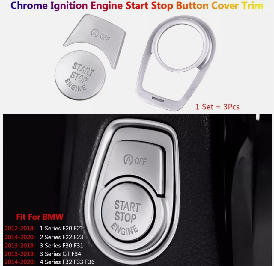 For BMW 1 2 3 4 Series F20 F22 F30 F34 F32 Car Ignition Start Stop Switch Cover