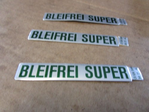 Mercedes W124 S124 C124 Hinweisschild "BLEIFREI SUPER" Tankklappe NEU orig. 3x