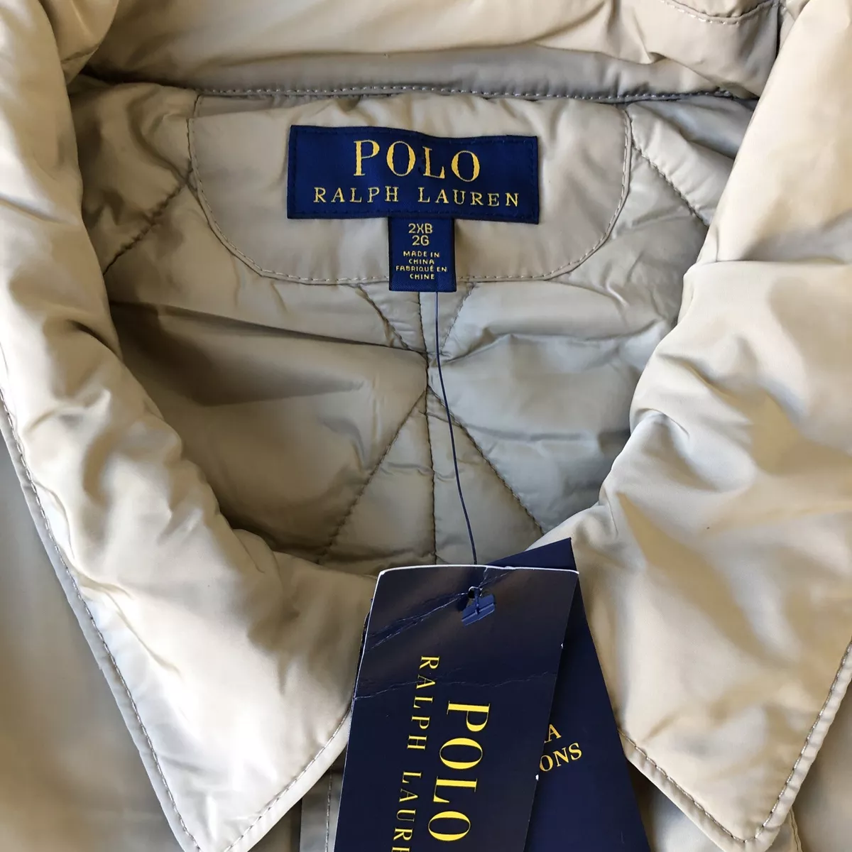 NWT Polo Ralph Lauren Mens Beige Commuter Car Trench Coat Jacket Size 2XB $448