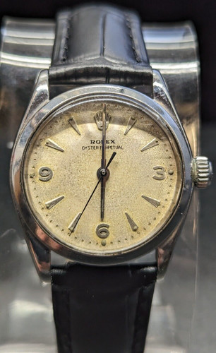 Vintage Rolex Oyster Perpetual Ref 6548 RARE "Explorer" dial Cal. 1130, 26 Jewel