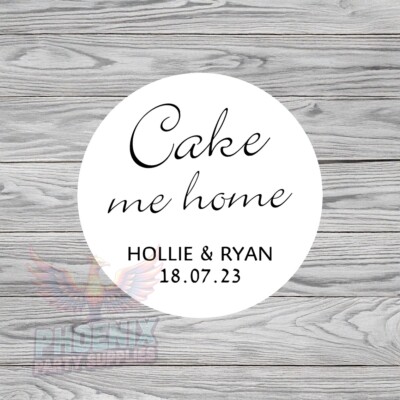 PERSONALISIERTE HOCHZEIT BRIEFPAPIER TORTE ME HOME KREIS 4 CM