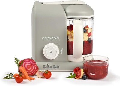 BEABA Babycook Solo 4 in 1 Homemade Baby Food Maker Cooker Processor  Grey WORKS