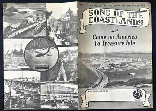 1939 GGIE Song of the Coastland Treasure land San Francisco Bay Worlds Fair
