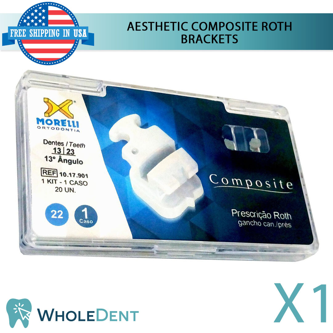 Morelli Orthodontic Aesthetic Brackets Kit - 20pcs, Roth Prescription, CE Certified