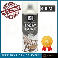 CLEAR LACQUER SPRAY PAINT AEROSOL FAST-DRYING HIGH GLOSS ALL PURPOSE NEW 400ML