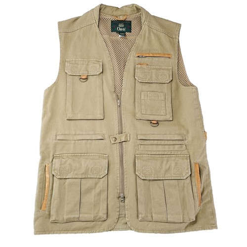 Vintage Orvis leather trim vest Multi Pocket Fishing Hunting Size