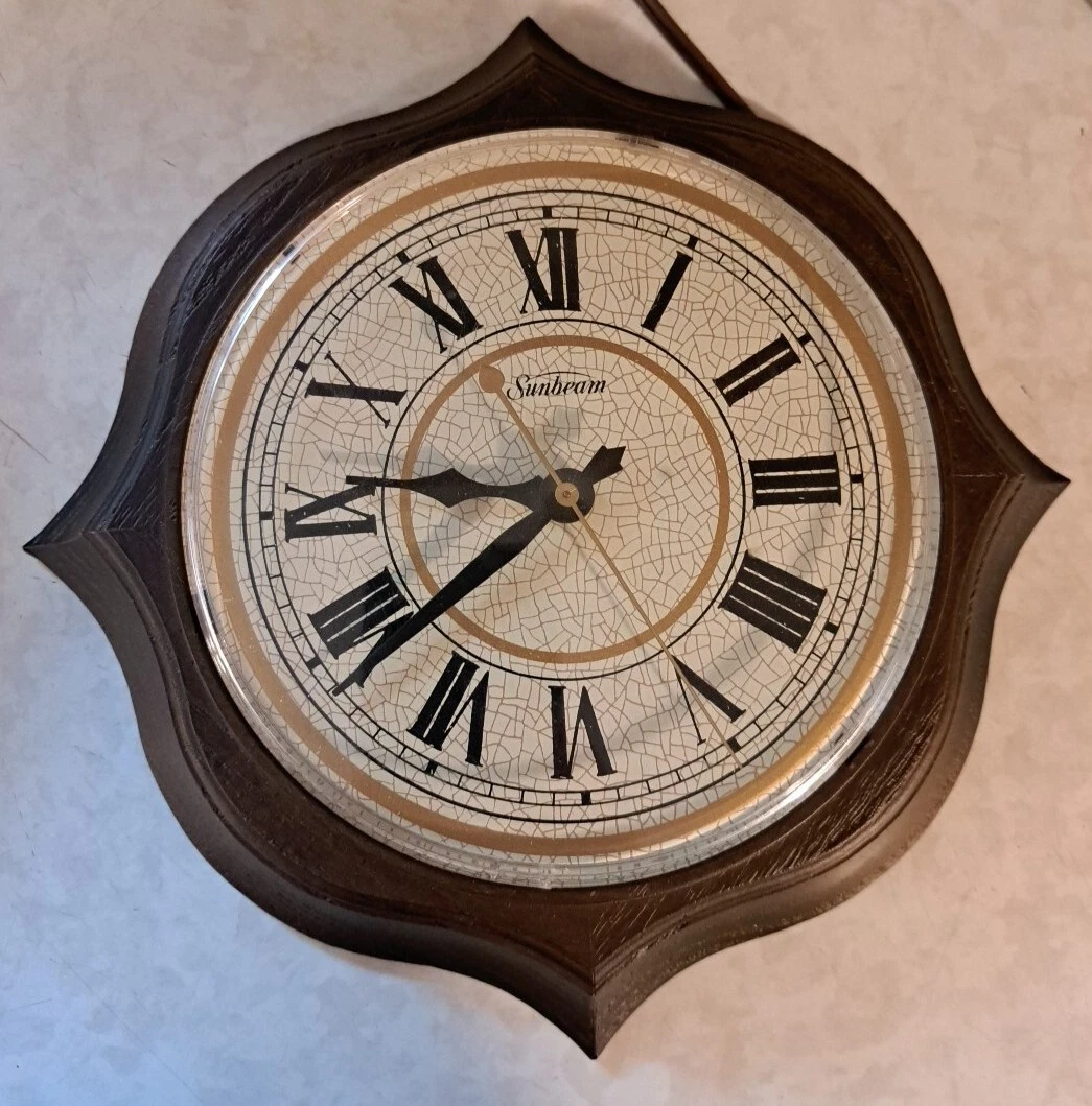 Horloge murale électrique Sunbeam, cadran analogique, cadran