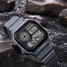 Mens Digital Watch Waterproof Display Stopwatch Sports Outdoor Electronic Watch