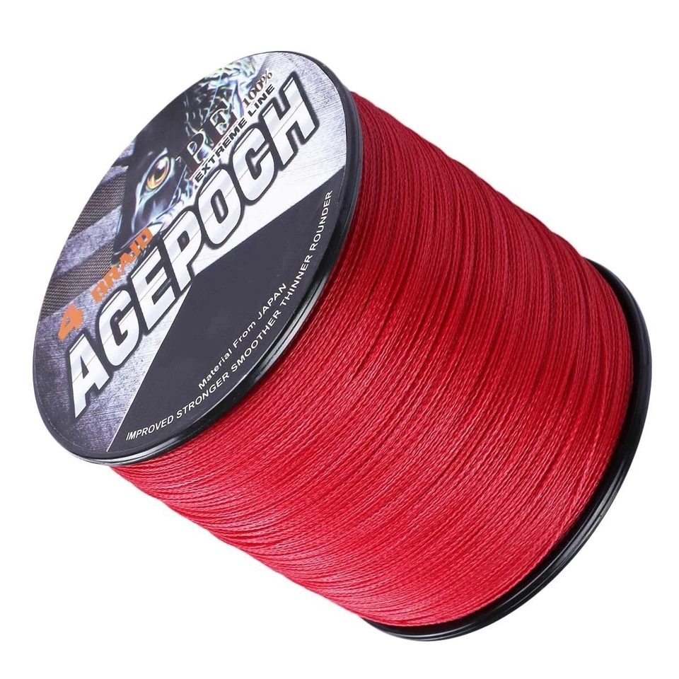 DORISEA Agepoch 100M-2000M Rosso 10LB-300LB pe Dyneema Linea di pesca intrecciata