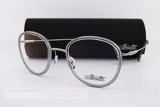 New Silhouette Eyeglass Frames Dynamics Colorwave Contour 5581 7100 Rhodium 47mm