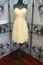 L58 BILL LEVKOFF CANARY 724 SZ 8  FORMAL BRIDESMAID PROM FORMAL GOWN DRESS