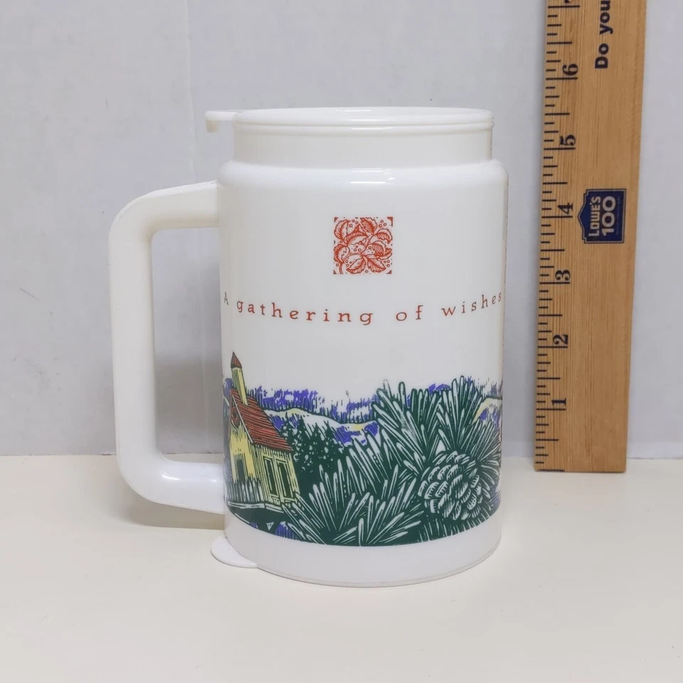 Taza Whirley Nordstrom A Gathering of Wishes 1992 taza de café de plástico de colección EE. UU. Foto 2 de 4
