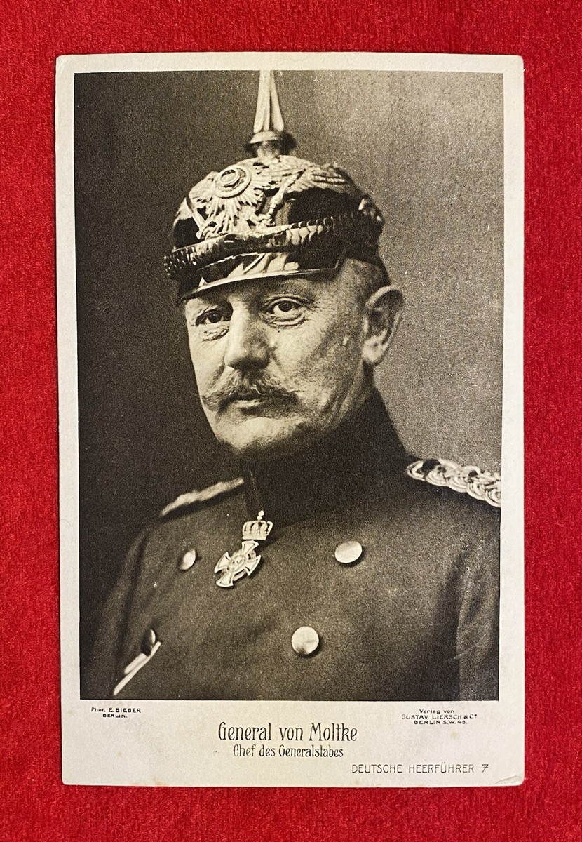 1914 **WW I ERA** ~GENERAL VON MOLTKE~ BERLIN, GERMANY (UNUSED