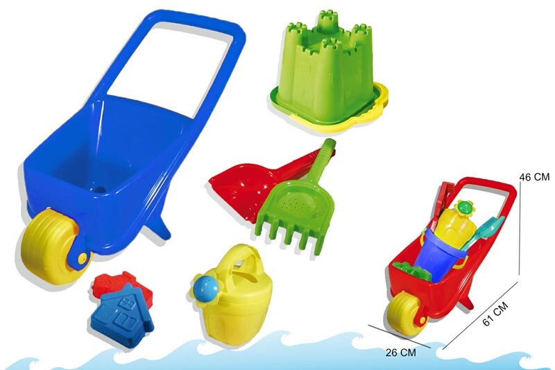Set Spiaggia Carriola+Secchiello E Accessori Apel Plastik 11296