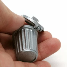 1:12 Pocket Miniature Trash Can Metal Silver Empty Trash Can Toy Furniture