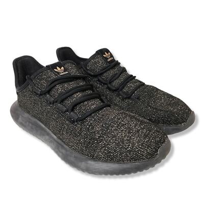 Adidas Tubular Shadow J Knit Sneakers Men's Women's Black Gold  Athletic