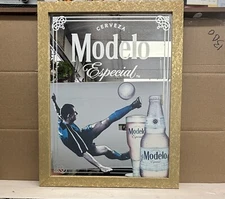Modelo Especial Beer Mirror Sign Vintage/Rare w/ Framing