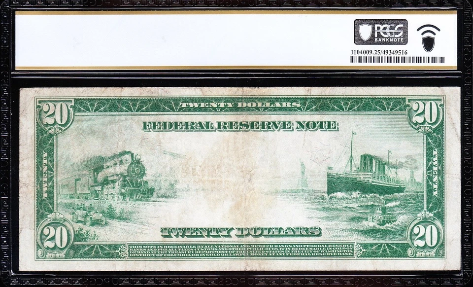 VERY NICE Bold & Crisp VF 1914 $20 CLEVELAND FRN Note! PCGS 25! FREE SHIP! 31430 - Image 3 of 3