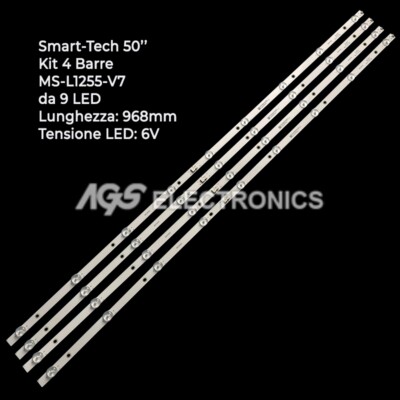 KIT 4-BARRES-TV-LED-STREIFEN SMART-TECH MS-L1255V7 CX500DLEDM STM50P28USA22