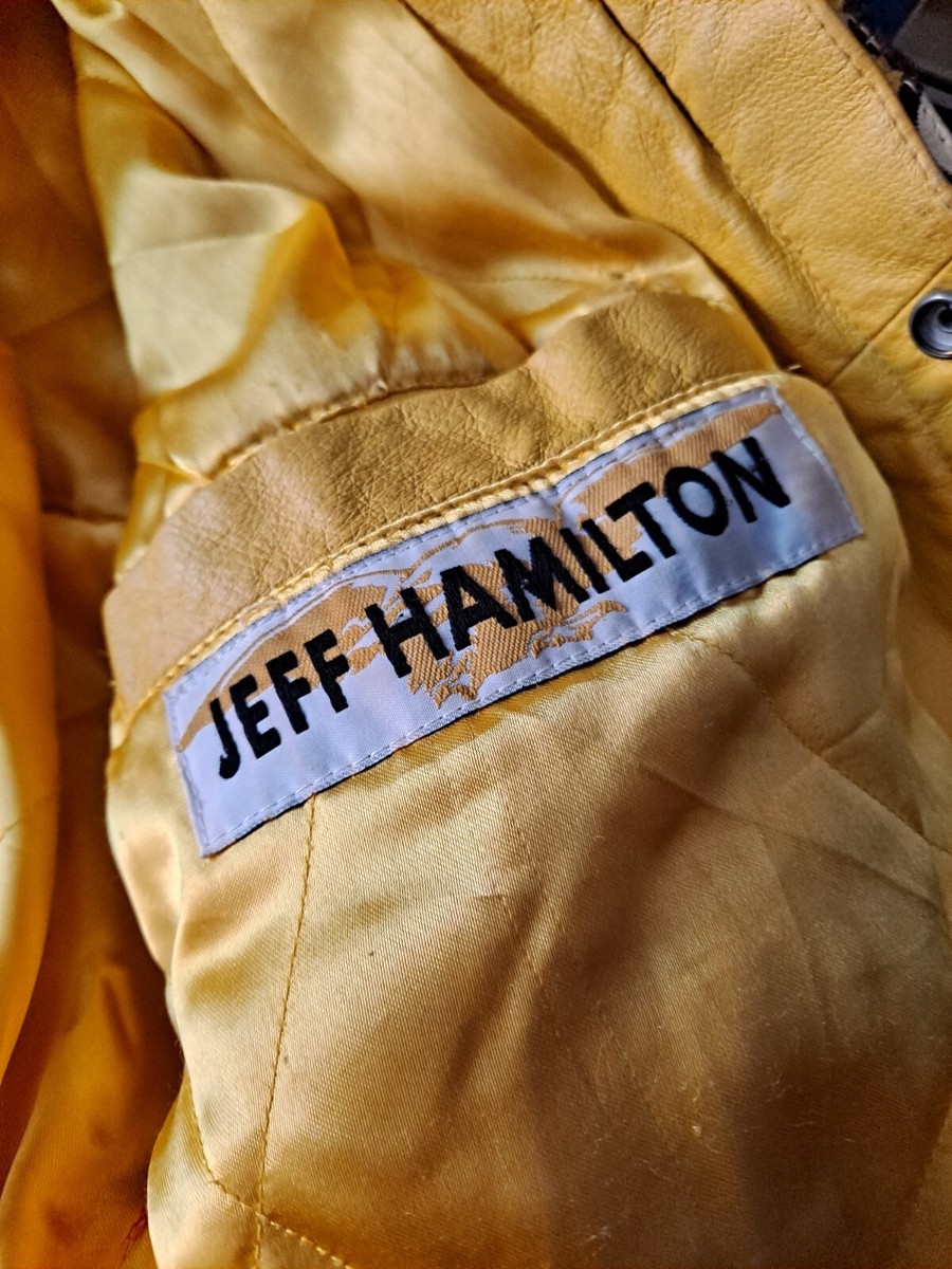 Jeff Hamilton Leather M&Ms Racing Jacket sz L | eBay Jeff Hamilton Leather M&Ms Racing Jacket sz L | eBay