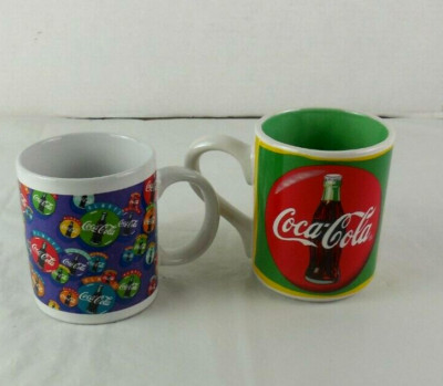 Lot of two Coca-Cola coffee mugs no chips, cracks or issues,
