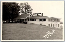 Waverly Ohio 1940s RPPC Real Photo Postcard Lake White Club & Dining Room