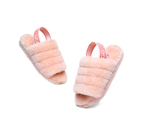 AUSTRALIAN SHEPHERD® UGG Slides Women Fluffy Sheepskin Wool Nonslip Sandal Puffy - Picture 6 of 44
