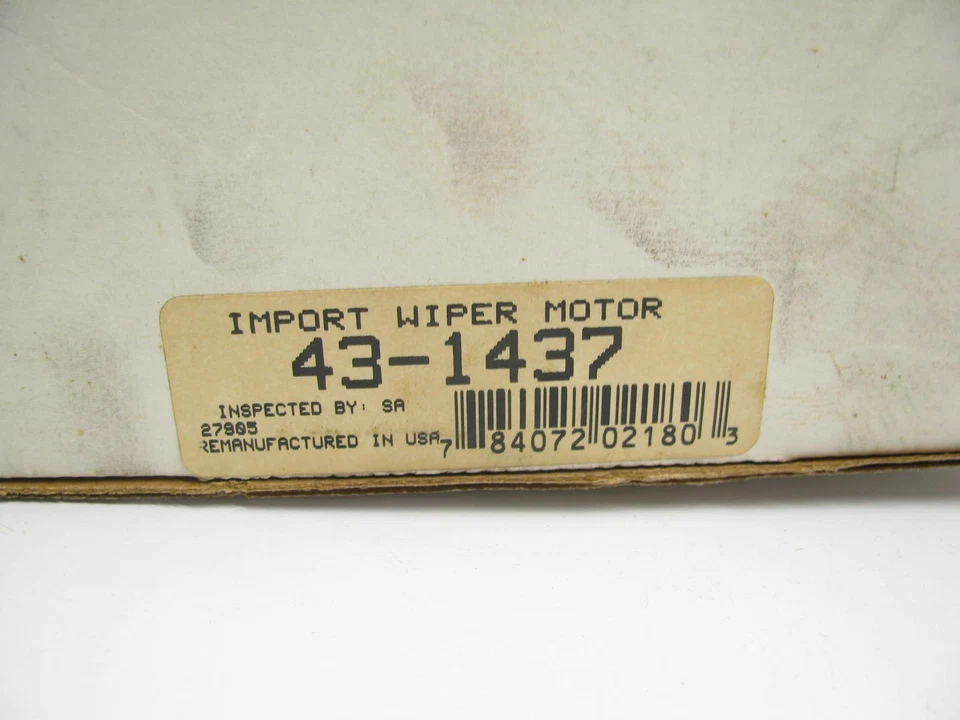 REMAN. Motor limpiaparabrisas 43-1437 para Subaru XT 1985 Foto 3 de 3