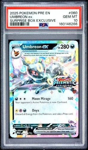 PSA 10 Umbreon EX Prismatic Evolutions STAMPED Promo 060/131 Pokemon 2025
